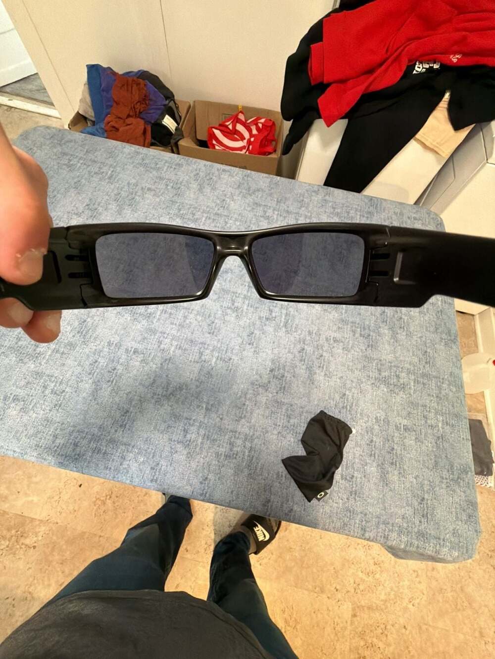 Oakley Gascan Sunglasses 03-473 Matte Black Frame Grey Lenses 60-15-128